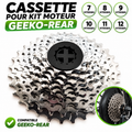 Cassette pour kit moteur Geeko-Rear – 7 à 12 vitesses EcoCycle Mobilité